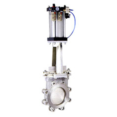 Z673氣動(dòng)對(duì)夾式刀形閘閥