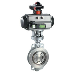 氣動對夾式三偏心蝶閥