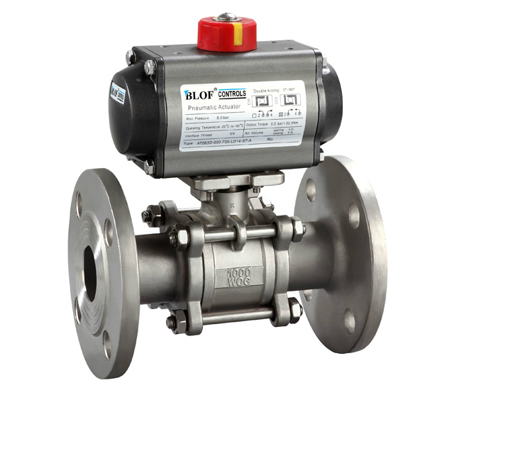 Q641F氣動(dòng)三片式法蘭球閥