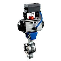 氣動(dòng)對(duì)夾式V型球閥